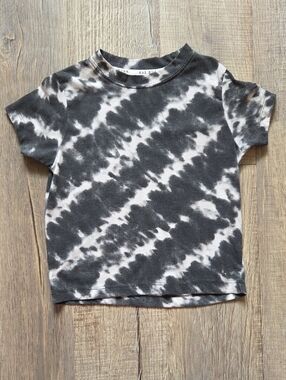 Rae Dunn Black & White Tie-Dye Short Sleeve Tee